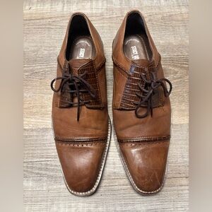 Stacy Adams Brown Leather Wing Tip Oxford